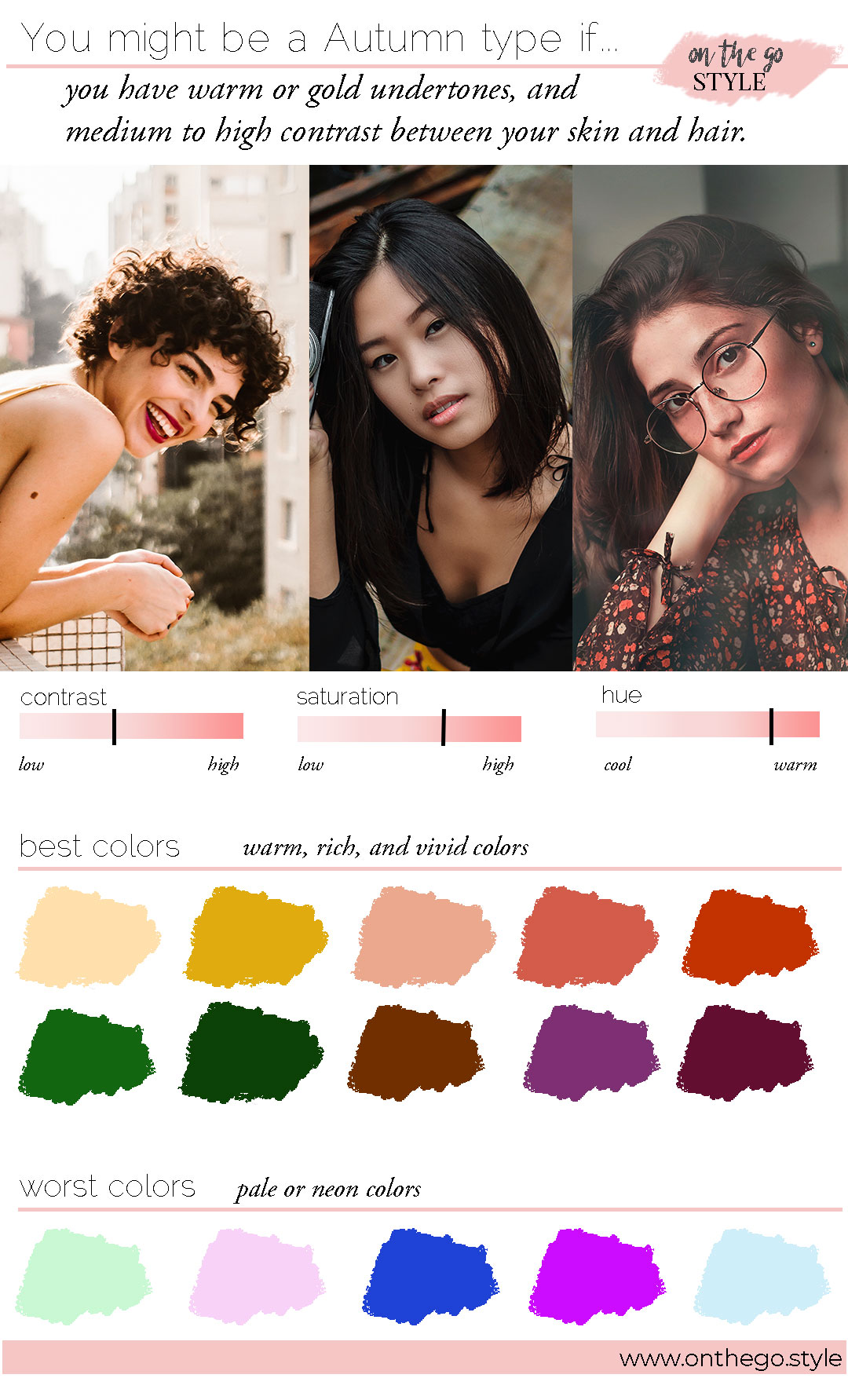 Best and Worst Colors for Autumn Types – 12 Season Color Analysis